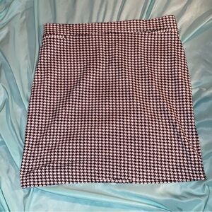 George Black and White Houndstooth Pattern Skirt Size 1X/16